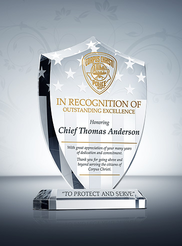 crystal plaque CB0036