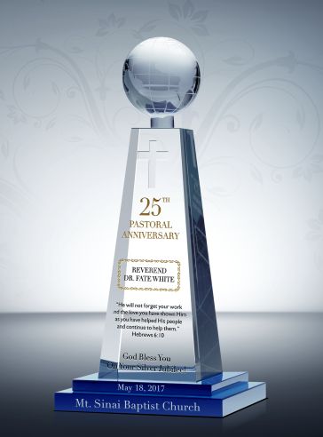 crystal trophy CA0049