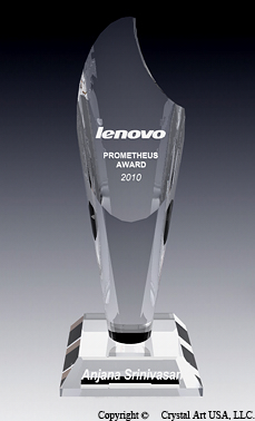 crystal trophy CA0036