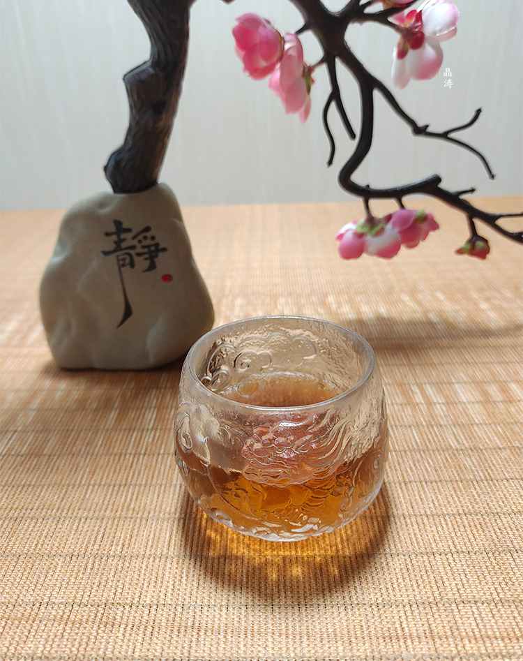 Glass tea set Lucky cup