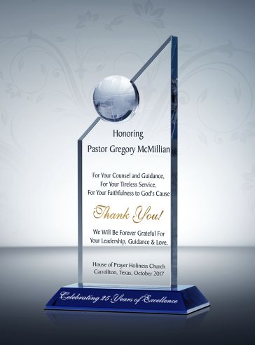 crystal trophy CA0051