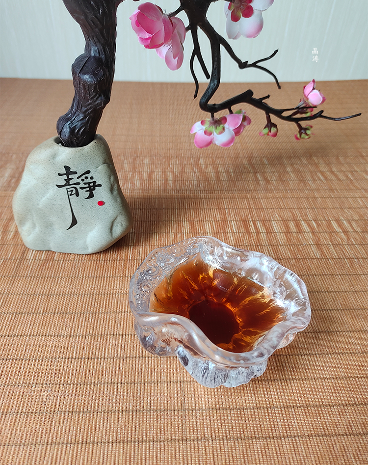 Glass tea set Meditation lotus seed cup